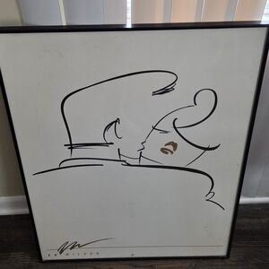 Vintage the embrace by Minimalist artist  Ty Wilson signed poster print 80s